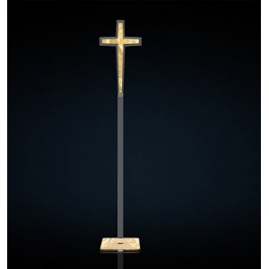 Standkreuz Elegance-Acryl 180cm Höhe, eingelegte Stofffarbe wählbar*